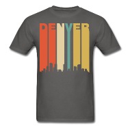 190x190 Retro Denver Colorado Cityscape Downtown Skyline T Shirt Spreadshirt