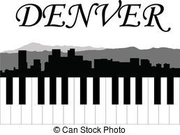 258x194 Denver Skyline Silhouette