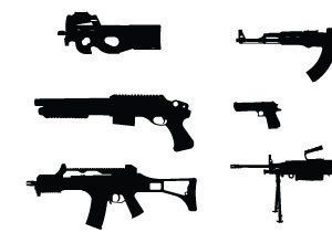 300x220 Gun Silhouette Vectors Free Graphics Silhouettes