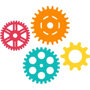 300x300 Steampunk Cogs Silhouette Design, Silhouettes And Cricut