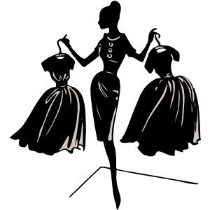 300x300 Fashion Designer Silhouette Clip Art Clothes