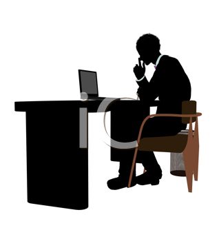 318x350 Silhouette Of A Businessman Sitting