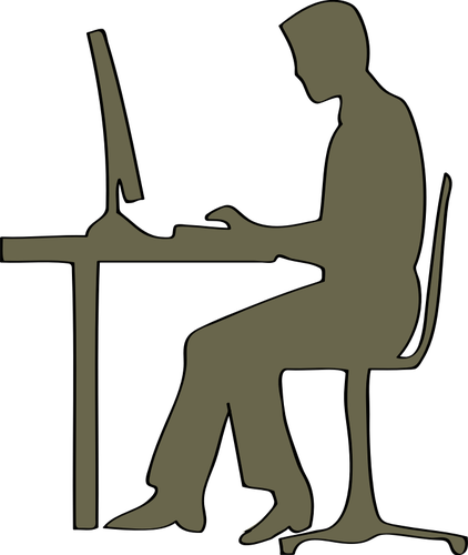 422x500 Silhouette Of Man Sitting