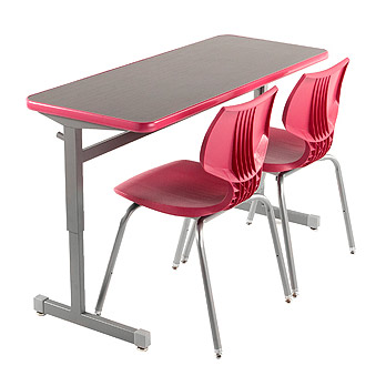 348x348 Smith System Silhouette Double School Desk (54 W X 20 D)