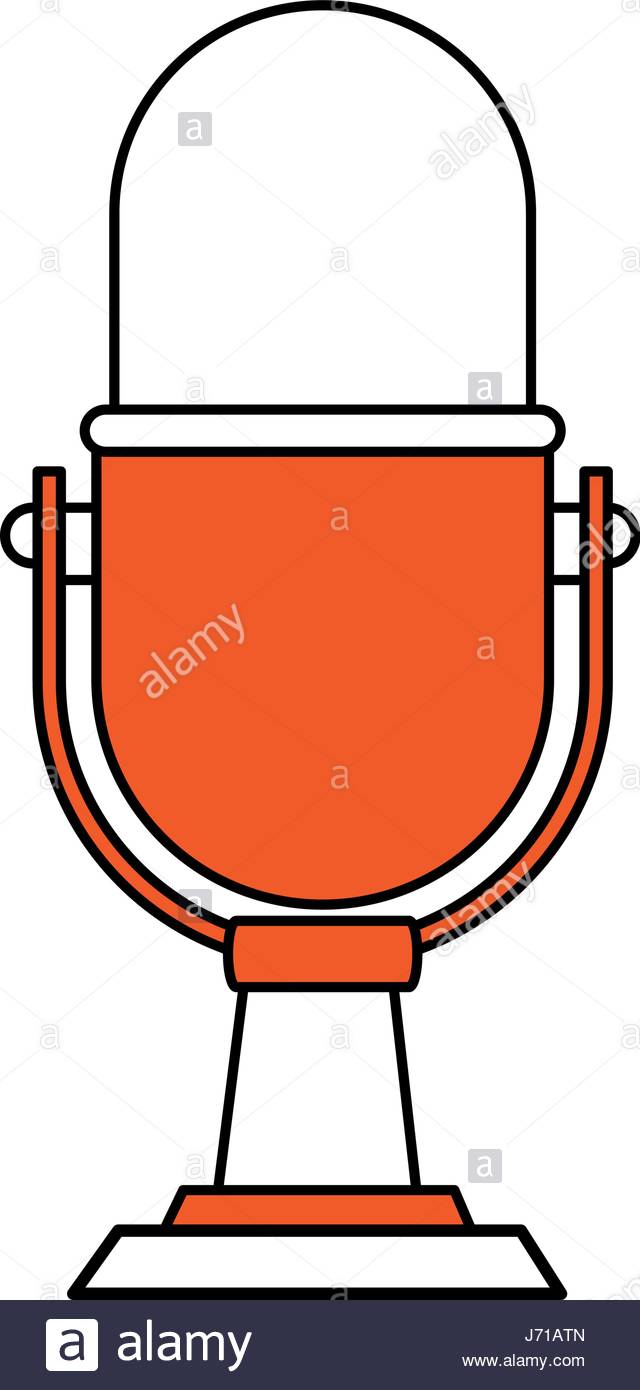 640x1390 Color Silhouette Image Of Desk Microphone Of Fixed Base Stock