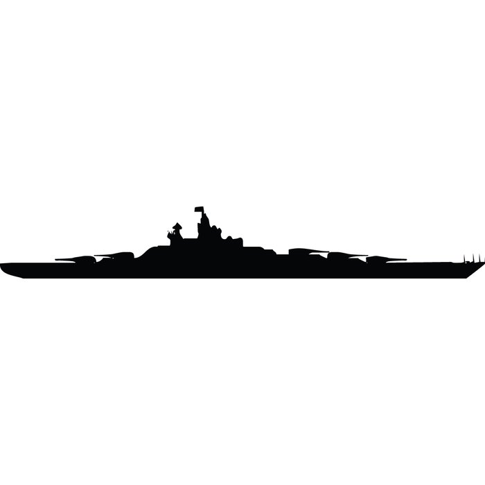 700x700 Wallhogs Haynes Battleship I Silhouette Cutout Wall Decal