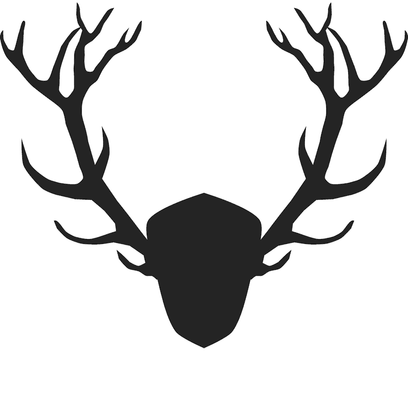 800x800 Detailed Antler Silhouette Stamp Antler Rubber Stamps Stamptopia