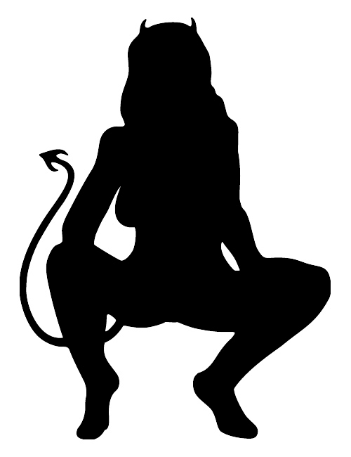500x650 Devil Girl Decal
