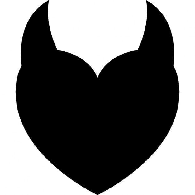 626x626 Devil Heart With Two Horns Icons Free Download
