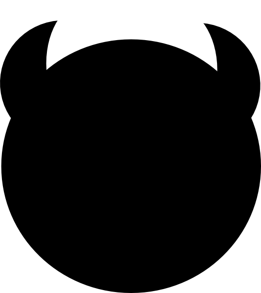 534x599 Black Devil Horns Clip Art