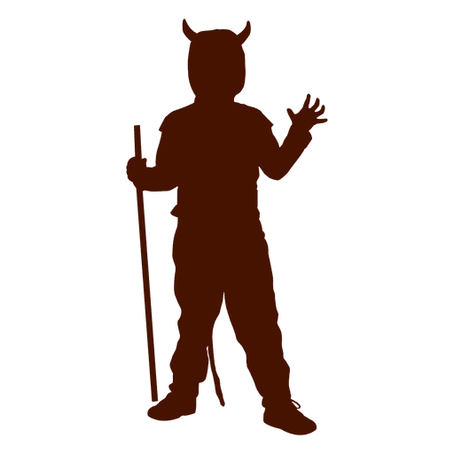 512x512 Boy Devil Costume Silhouette