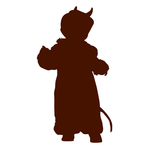 512x512 Child Devil Halloween Costume Silhouette