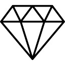 128x128 Diamond Engagement Ring Silhouette Icons Free Download