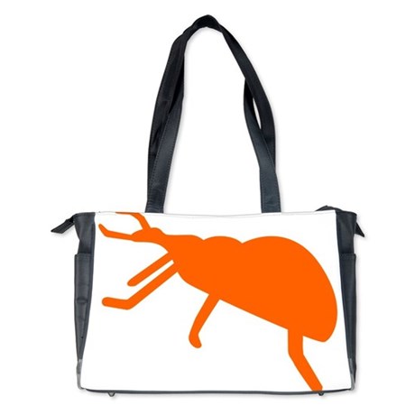 460x460 Orange Beetle Silhouette Diaper Bag By Animalsandwildlifegifts2