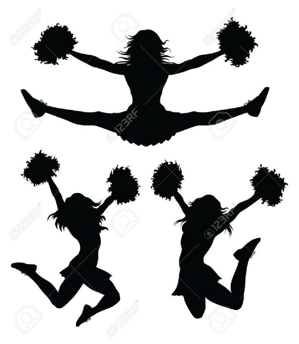 1024x1175 Hd Best Cheer Jumps Silhouette Clipart Cheerleading Clip Art