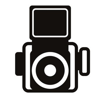 340x340 Free Silhouette Vector An Illustration, Camera