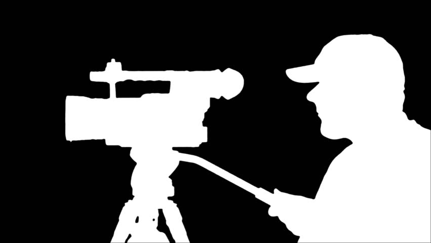 852x480 Silhouette Of A Cameraman Recording Digital Video On Camcorder
