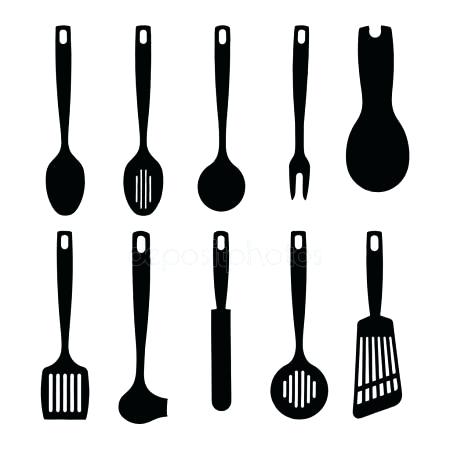 450x450 Kitchen Utensils Silhouette Vector Free Kitchen Utensil
