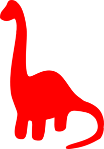 207x297 Red Dinosaur Silhouette Clip Art