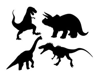 340x270 Dinosaurs Set Svg Dxf Jpeg Png File Instant Download Stencil