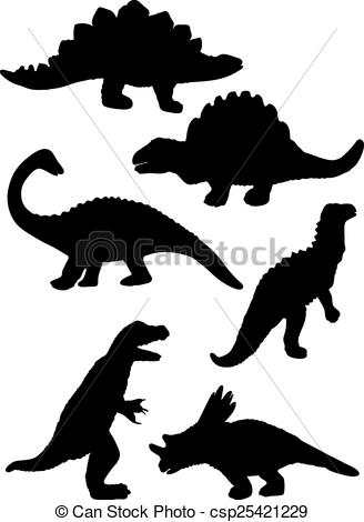 328x470 Dinosaur Silhouette Vector Illustration