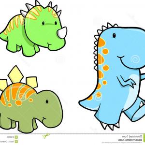 300x300 Cartoon Dinosaurs Vector Illustration Monster Silhouette Animal