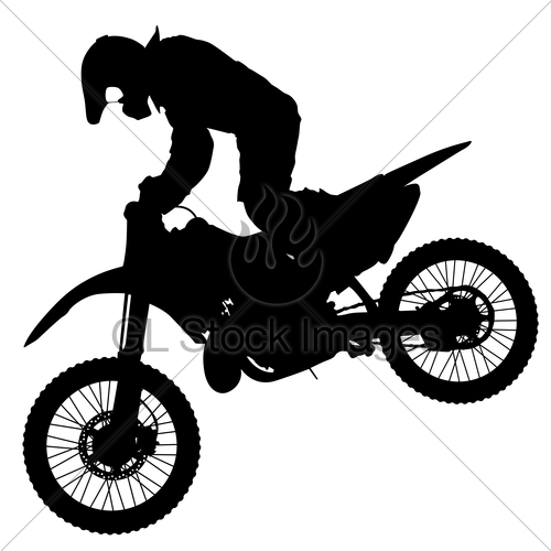 500x500 Silhouettes Rider Participates Motocross Championship. Ve Gl