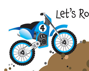 340x270 Dirt Bike Happy Birthday Clip Art