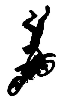206x330 Freestyle Motocross Silhouette 4 Decal Sticker