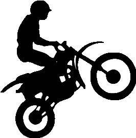 266x270 Motocross Silhouette Wall Decal Cutout 35.5x36 Home