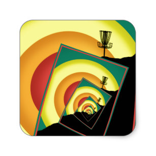 307x307 Custom Disc Golf Basket Stickers Zazzle.ca