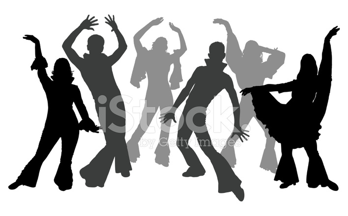 708x440 Disco Dancers Stock Vector