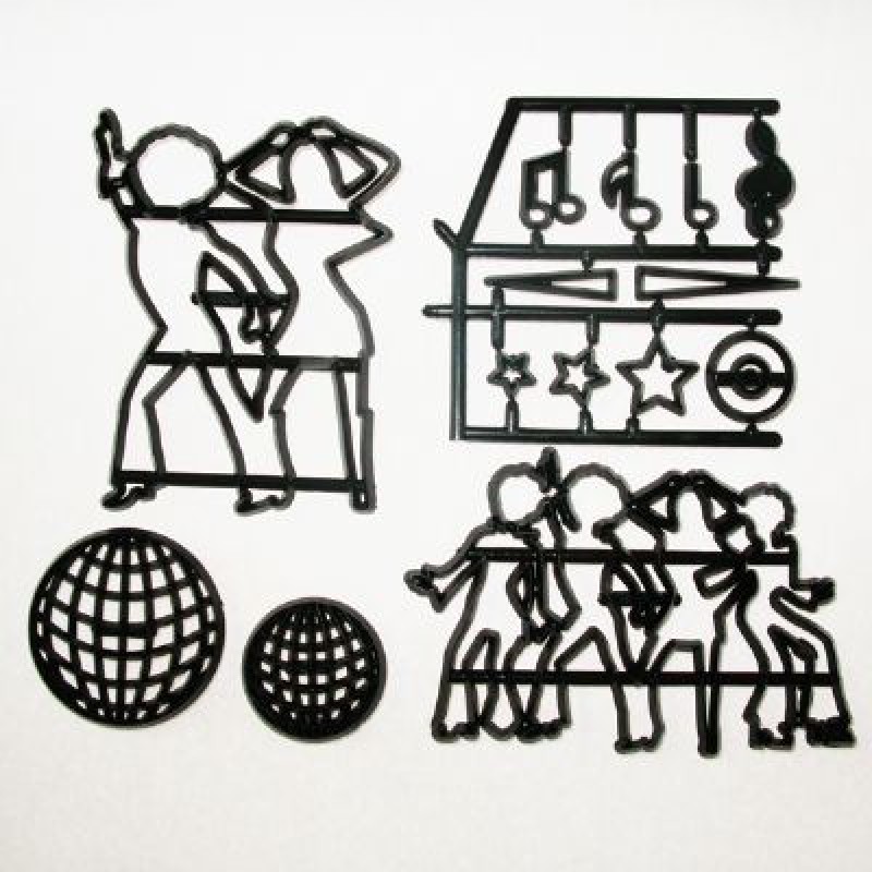 800x800 Cutters Disco Dancers Silhouette Set
