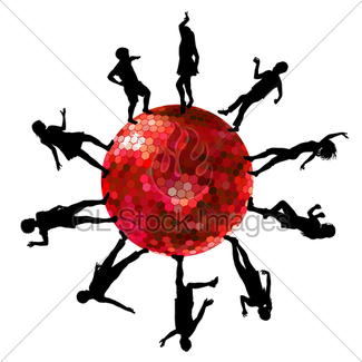 325x325 60's Disco Dancing Seamless Pattern Gl Stock Images