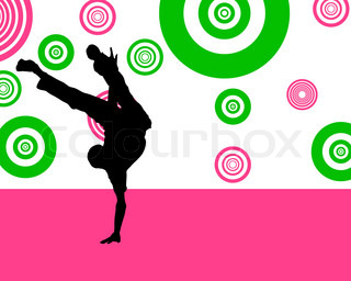 320x256 Word Dance With People Dancing Modern And Disco Dance.illustration