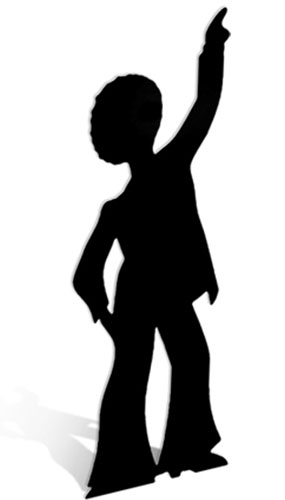 285x500 Disco Dancer Lifesize Cardboard Cutout Partyrama.co.uk