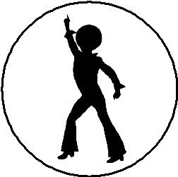 252x251 Disco Dancing Silhouette 1.25 Magnet