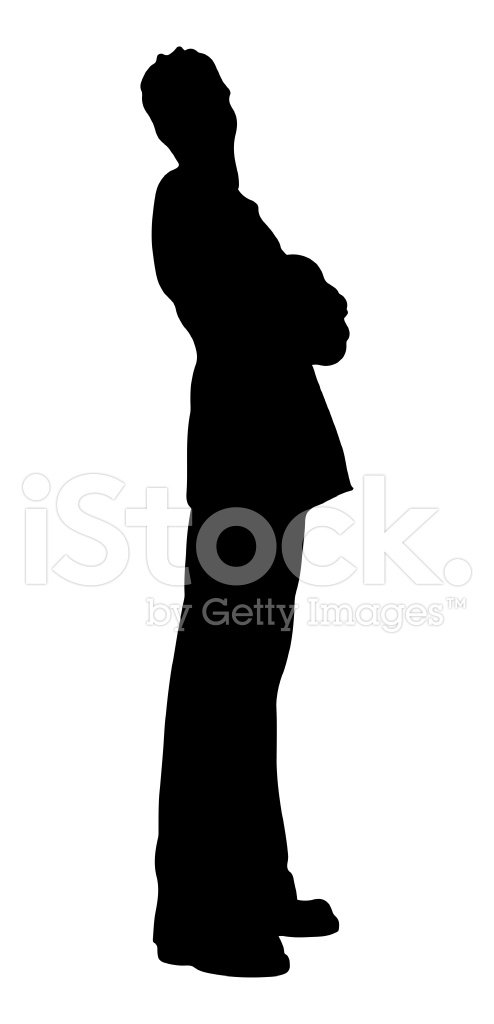 494x1024 Man In Disco Suit Silhouette Premium Clipart