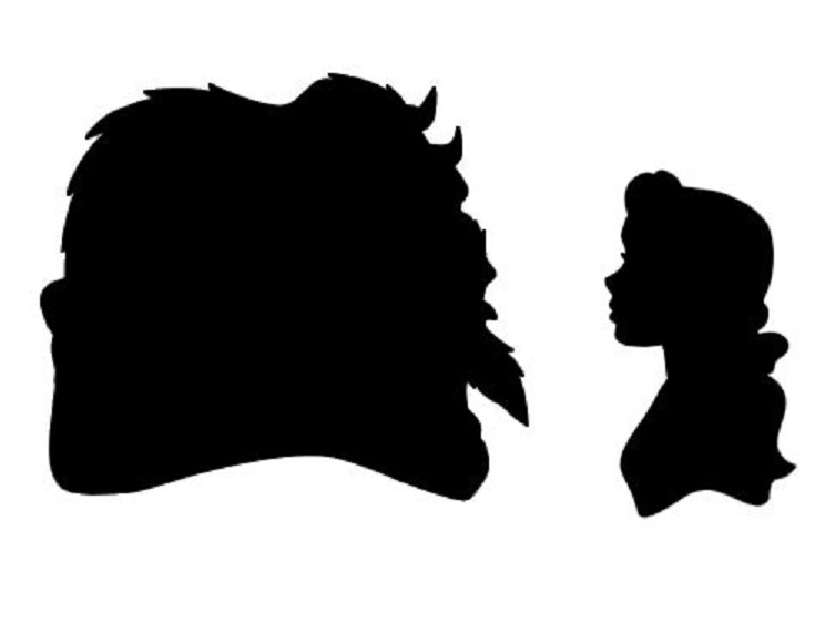 735x562 The Beastprince Adam And Belle Silhouettes Disneydreamworks