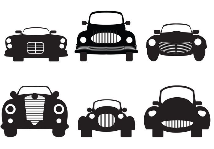 700x490 Classic Car Silhouette Scrap