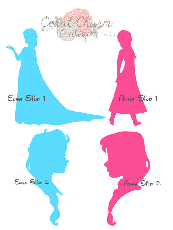570x756 Frozen Annaelsa File For Silhouette By Coralcharmboutique On Etsy