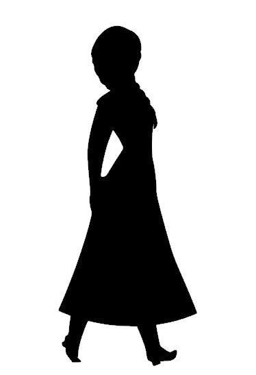 374x547 Anna Frozen Clipart Digital Silhouette Svg Instant By Dixiepeaches