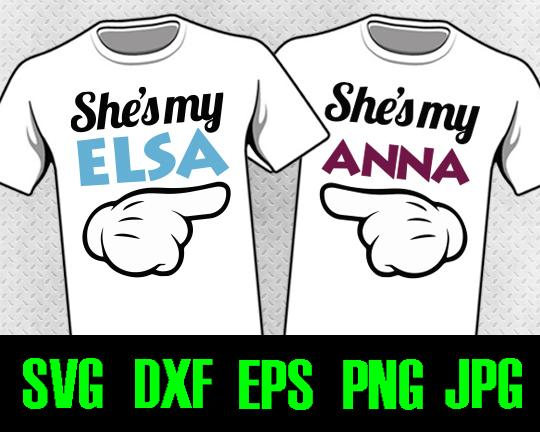 540x432 Frozen Anna Elsa Svg, Dxf, Eps, Png, Jpg Cutting Files