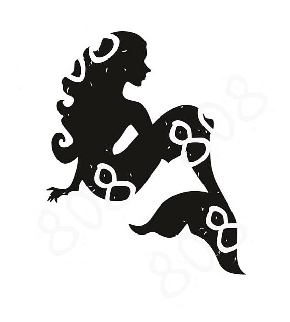 570x633 Mermaid Instant Download Svg Png Jpeg For Cricut Silhouette