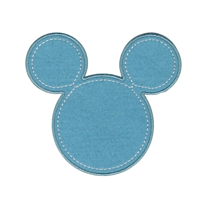 693x693 Disney Mickey Mouse Iron On Applique Mickey Blue Silhouette