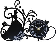 225x168 Disney Princess Cinderella Wall Clock Metal Frame Black