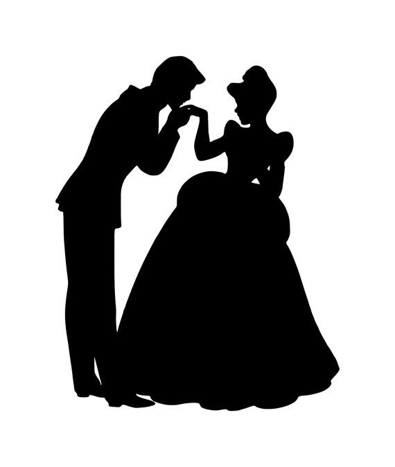 570x674 Cinderella And Prince Charming Monogram Vinyl Decal Great