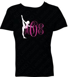236x262 Gymnastics Personalized Custom Glitter T Shirt With Your Name