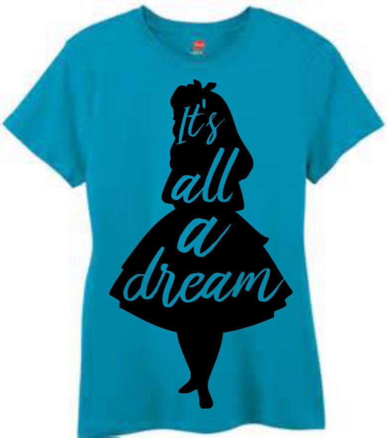 779x881 Its All A Dream Alice In Wonderland Iron On Vinyl Decal Coffee Mug