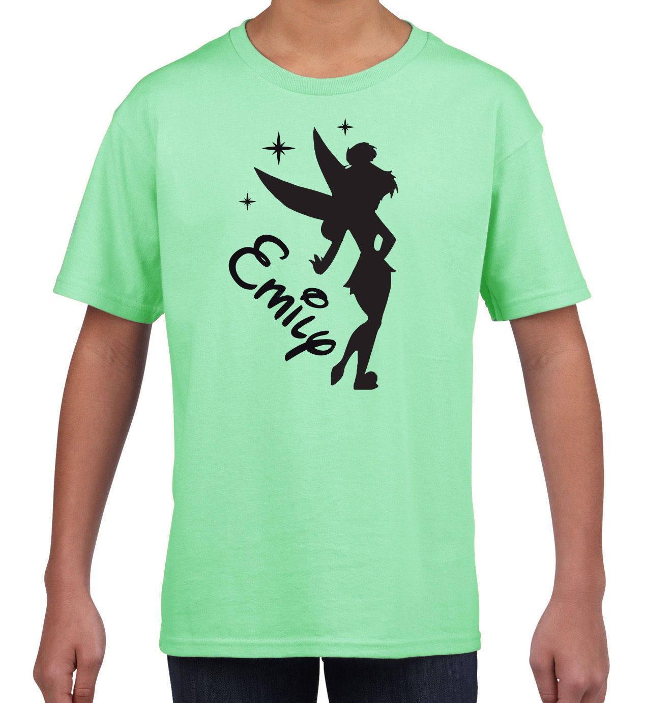 1268x1381 Kids Personalised Silhouette Princess Disney Tiana Inspired Name T